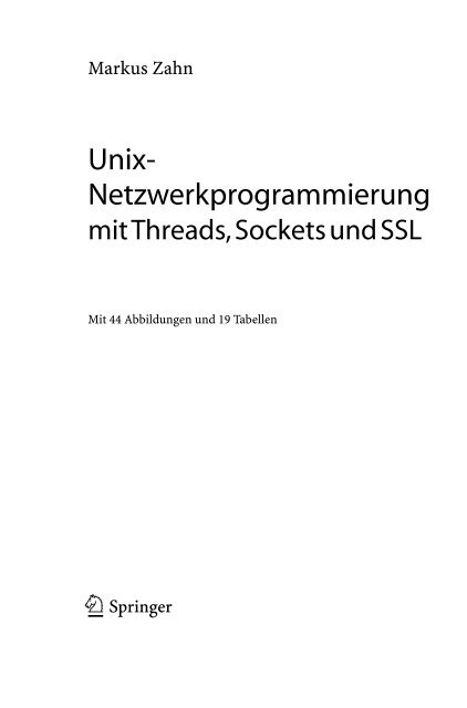 Zahn - Unix-Netzwerkprogramminerung mit Threads, Sockets und SSL