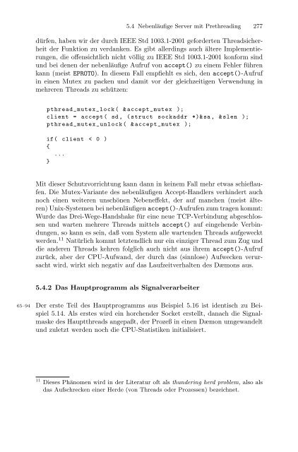 Zahn - Unix-Netzwerkprogramminerung mit Threads, Sockets und SSL