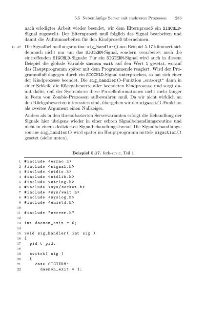 Zahn - Unix-Netzwerkprogramminerung mit Threads, Sockets und SSL