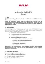 Lautsprecher Modell: DIVA Manual - WLM