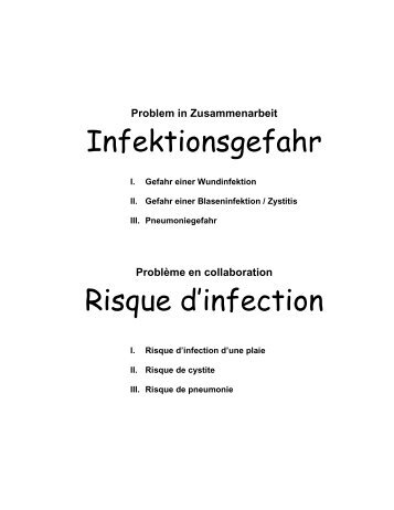 Infektionsgefahr Risque d'infection