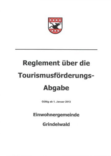 TFA-Reglement und Verordnung - Gemeinde Grindelwald