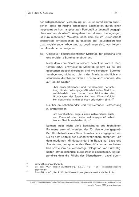 Normenkontrollbegründung Bayern - RAe Füßer und Kollegen