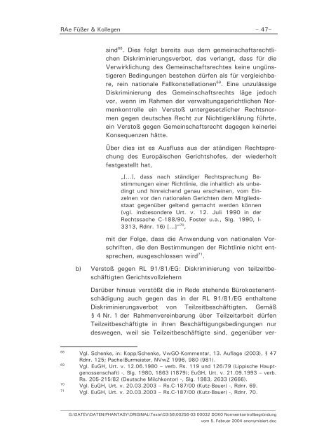 Normenkontrollbegründung Bayern - RAe Füßer und Kollegen