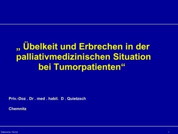 „ Übelkeit und Erbrechen in der palliativmedizinischen Situation bei ...