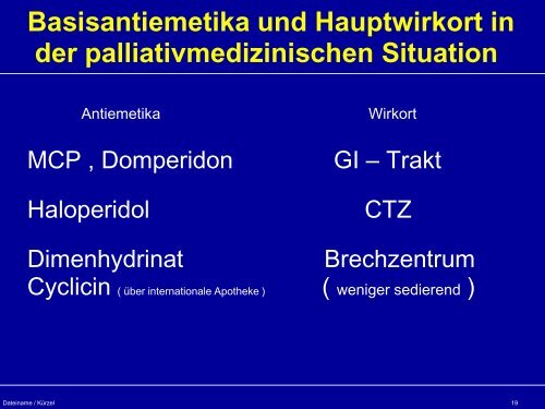 „ Übelkeit und Erbrechen in der palliativmedizinischen Situation bei ...