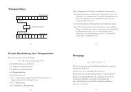 Turingmaschinen Formale Beschreibung einer Turingmaschine Übergänge