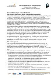 Nachqualifizierung im Südwestverbund - INBAS GmbH