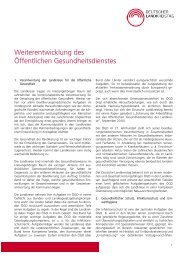 Weiterentwicklung des Öffentlichen Gesundheitsdienstes