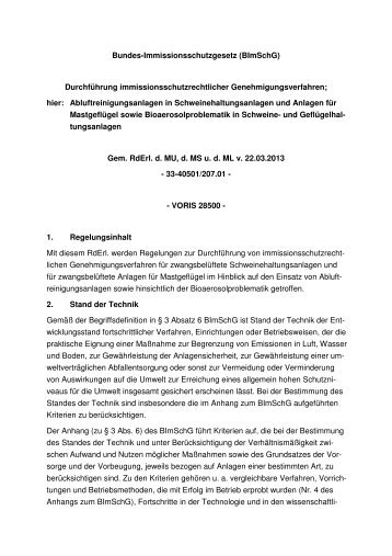 Niedersachsen: Erlass zur Abluftreinigung für ... - Schweine.net