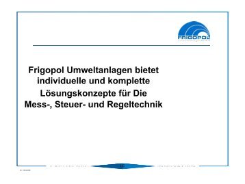 Vortrag Hr. Lehmann - Frigopol Umweltanlagen