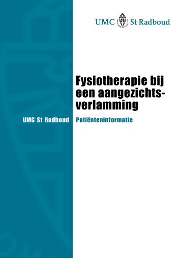 Fysiotherapie bij een aangezichtsverlamming - UMC St Radboud