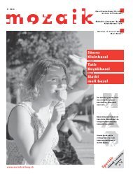 Süsses Kleinbasel - Quartierzeitung mozaik