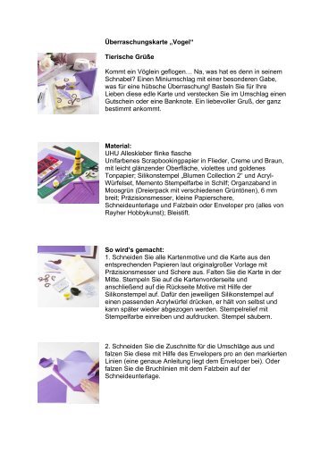 Bastelanleitung als PDF laden - UHU.com