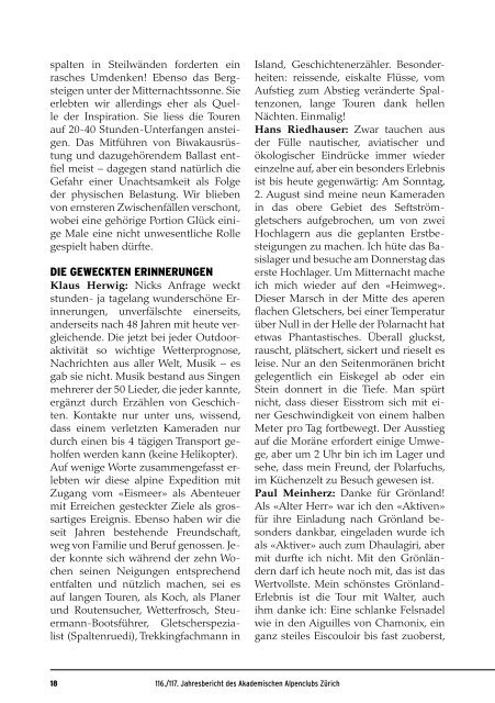 Jahresbericht 2011/2012 (PDF) - Akademischer Alpenclub Zürich
