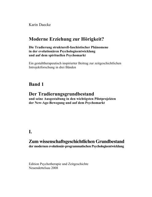 Text Als Pdf 900 Kb Moderne Erziehung Zur Horigkeit