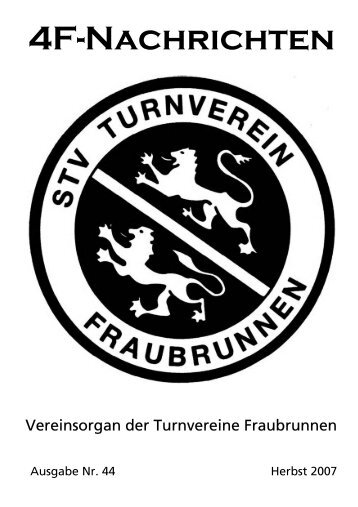4F-Nachrichten November 2007 - Turnverein Fraubrunnen