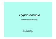 Hypnotherapie - Wirksamkeitsforschung