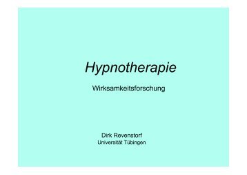 Hypnotherapie - Wirksamkeitsforschung