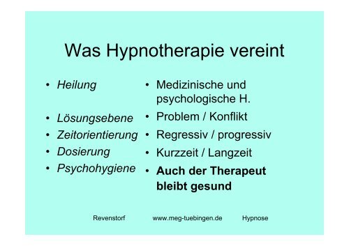 Hypnotherapie - Wirksamkeitsforschung