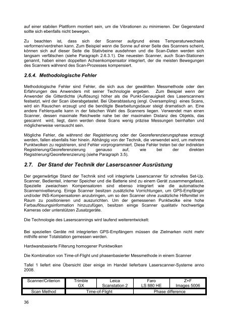 Theorie und Praxis des terrestrischen Laserscannings - Página web ...