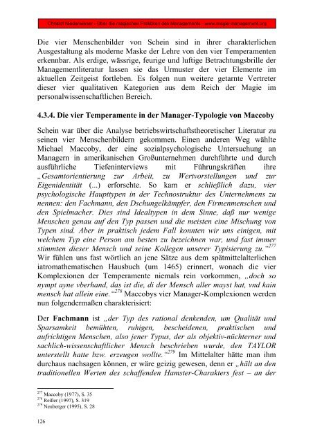 vier Temperamente in der Manager-Typologie - Über die magischen ...