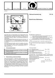 LEYBOLD DIDACTIC GMBH Gebrauchsanweisung 531 24 Modell ...