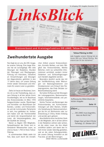 Ausgabe November 11 - DIE LINKE. Teltow-Fläming