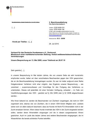 Verband für das Deutsche Hundewesen e.V., Dortmund ... - ANCE
