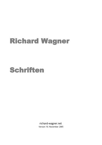 Richard Wagner Schriften