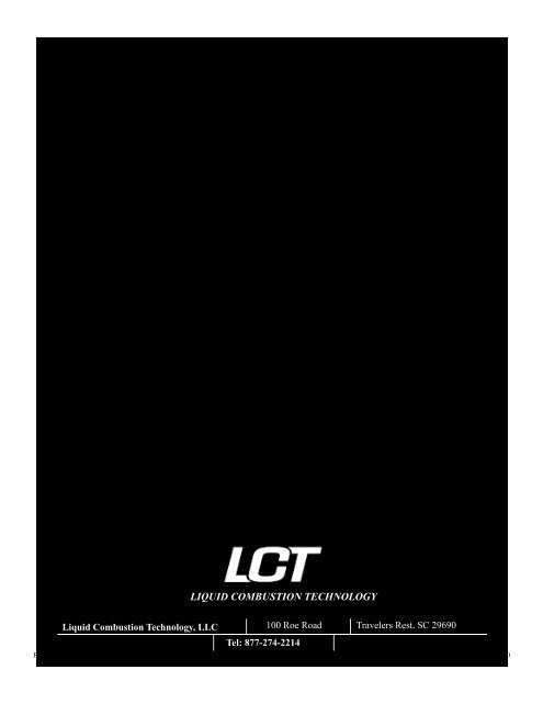 LCT Motoren - LCT USA: Liquid Combustion Technology