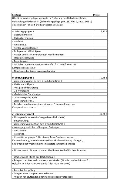 Leistungskatalog SGB V zum Download