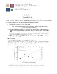 Übungsblatt 11 - Lehrstuhl für Rechnerorientierte Statistik und ...