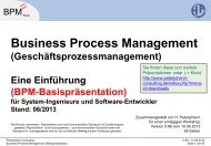 BPM-Basispräsentation - Peterjohann Consulting