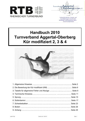 Handbuch KM Turnverband Aggertal - Ssvnuembrecht-turnen.de