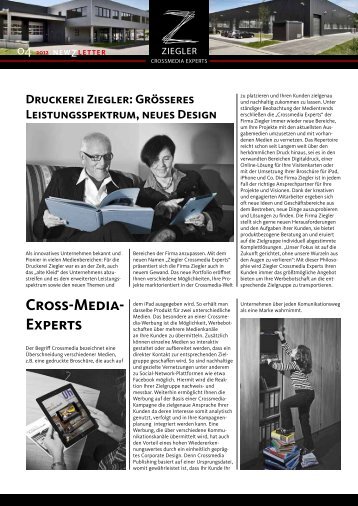 Cross-Media- experts - Zieglerdruck