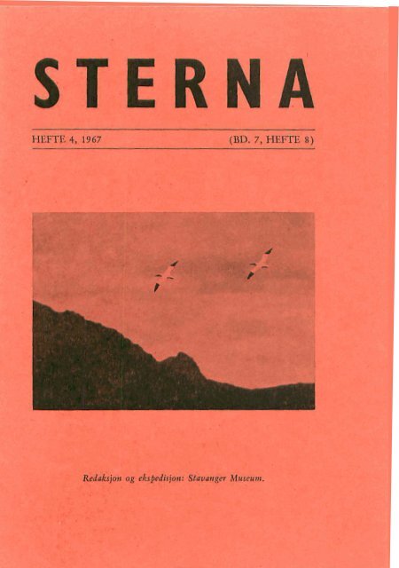 Sterna, bind 7 nr 8 (PDF-fil) - Museum Stavanger