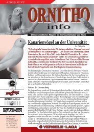 Ornitho Info nr. 27, 1. September 2005 - Versele-Laga