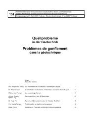 Quellprobleme Problèmes de gonflement