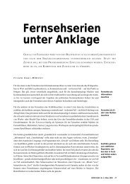 Fernsehserien unter Anklage (Ursula Ganz-Blättler) - Medienheft