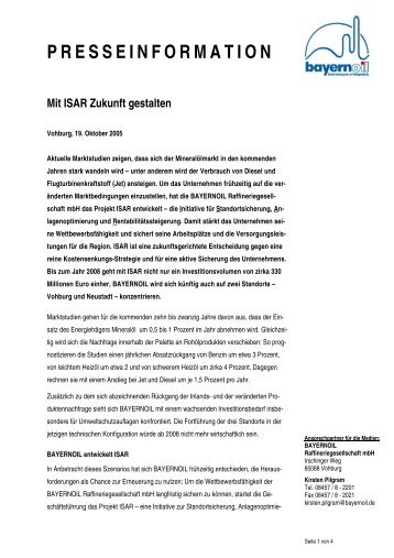 PM ISAR.pdf, Seiten 1-4 - Bayernoil Raffineriegesellschaft mbH