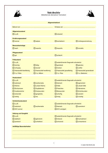 00 VORLAGE ANAMNESE - Vet-Archiv