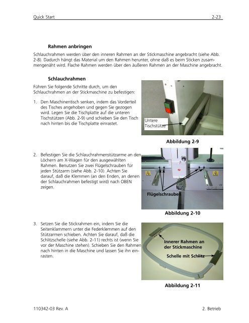 und Wartungsanleitung für die Stickmaschine EMT 1 - Melco-service ...