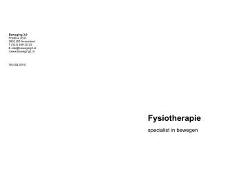 brochure Fysiotherapie - Beweging 3.0
