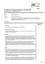 Protokoll der Vorstandssitzung vom 24. April 2013