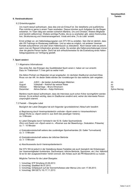 Protokoll der Vorstandssitzung vom 24. April 2013