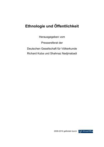 Ethnologie und Öffentlichkeit - Presse - Deutsche Gesellschaft für ...