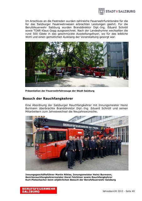 Jahresbericht 2012 - eBook - Berufsfeuerwehr Salzburg