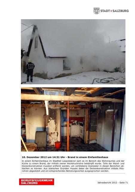 Jahresbericht 2012 - eBook - Berufsfeuerwehr Salzburg