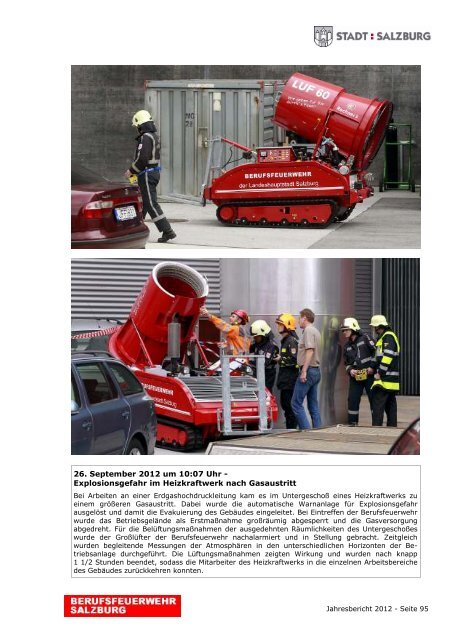 Jahresbericht 2012 - eBook - Berufsfeuerwehr Salzburg